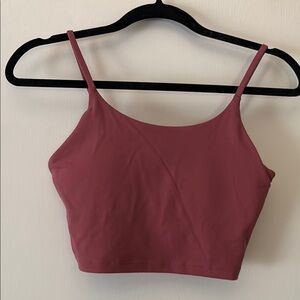 Fitted Pink Camisole Crop Top